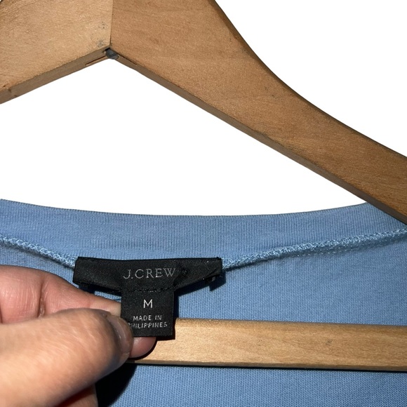 J. Crew Short Sleeve Knit Midi Dress In Blue Medium - Picture 11 of 12